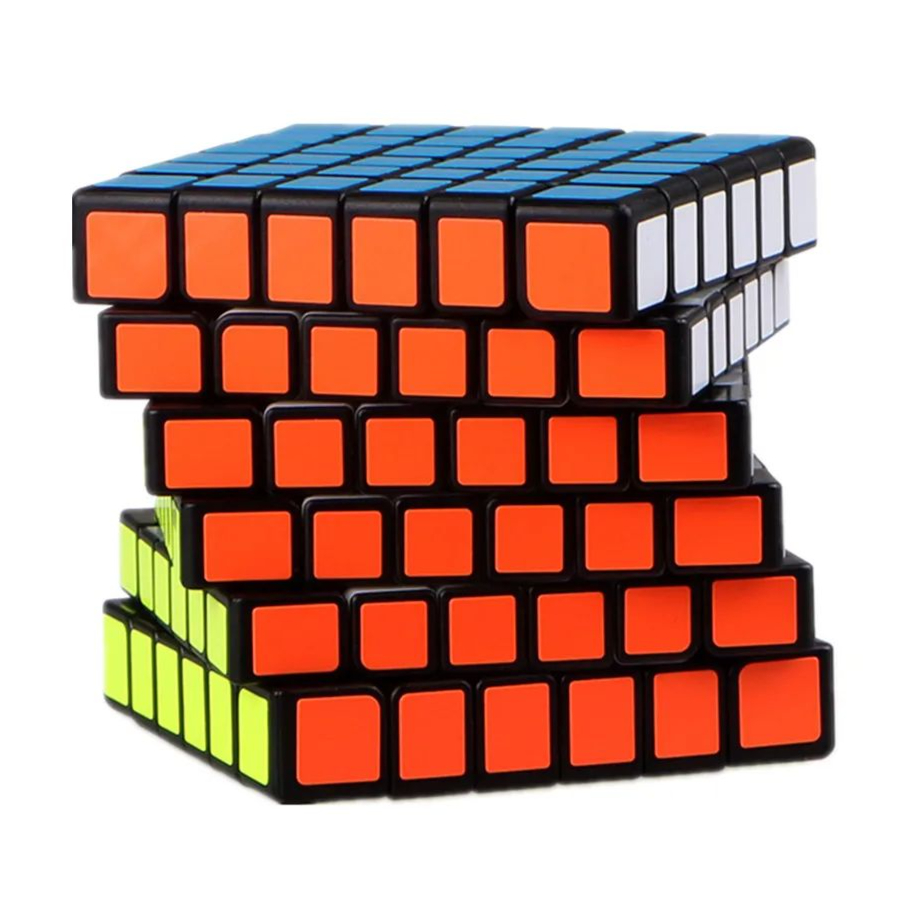 QIYI-Cubo mágico de velocidad 3x3x3 4x4x4 5x5x5, rompecabezas, pegatinas negras, Cubo mágico, Educación, aprendizaje, Cubo mágico, juguetes para niños: Morado