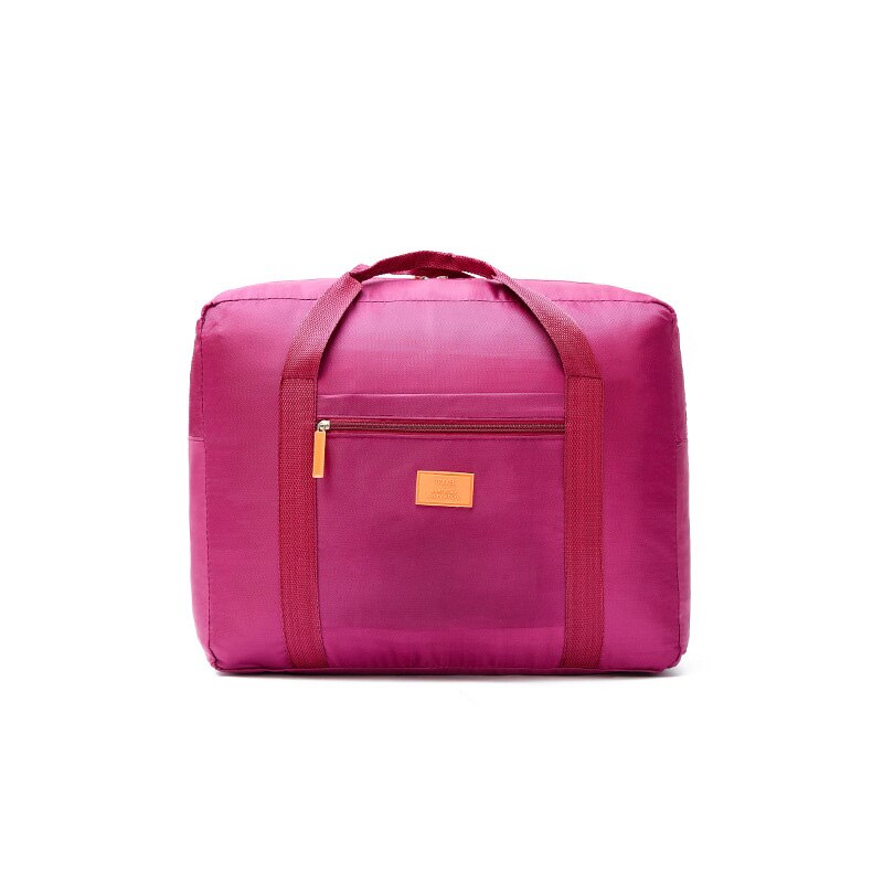 WaterProof Casual Travel Bag Large Capacity Bag Women nylon Folding Bag Unisex Luggage Travel Handbags: Red wine