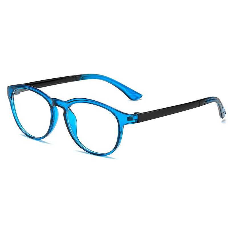 Seemfly-gafas antirayos azules para bebés, gafas de seguridad para niños, gafas de computadora con espejo liso, lentes transparentes para niños: Blue