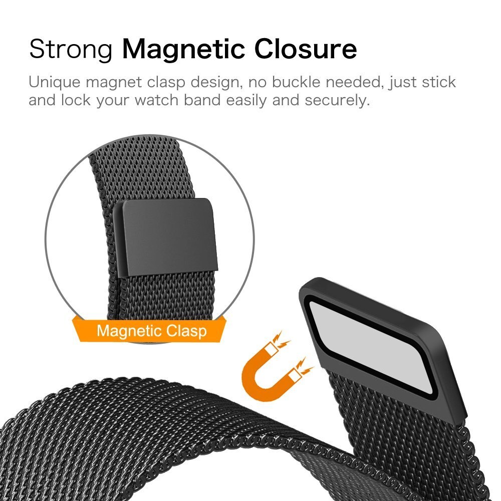 Bandjes voor samsung gear  s2 milanese lusband met magnetische sluiting, sportband sm -r720 /  sm -r730 smartwatchbandaccessoires