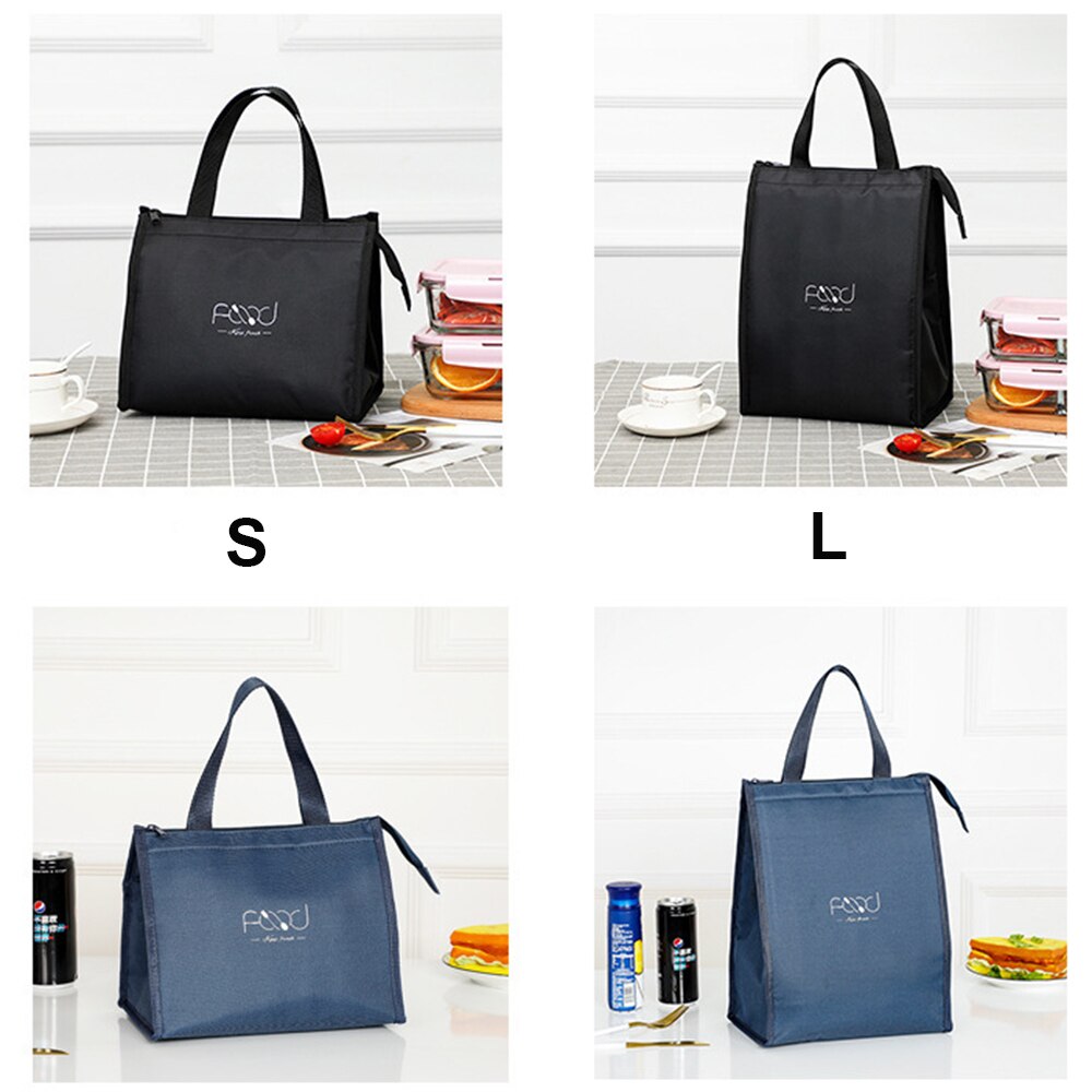 Lunch Bag For Women Cooler Portable Hand Zip Food Bags Waterproof Picnic Travel Breakfast Thermo Bag Bento Bag