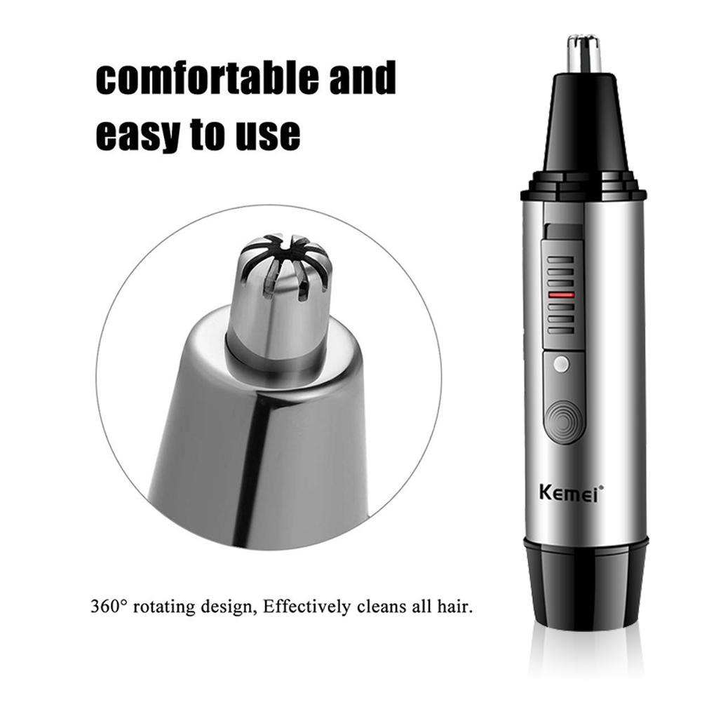 Ear and Nose Hair Trimmer Painless Beard Clippers Rechargeable Operated Nasal Hair Trimmer with Brush