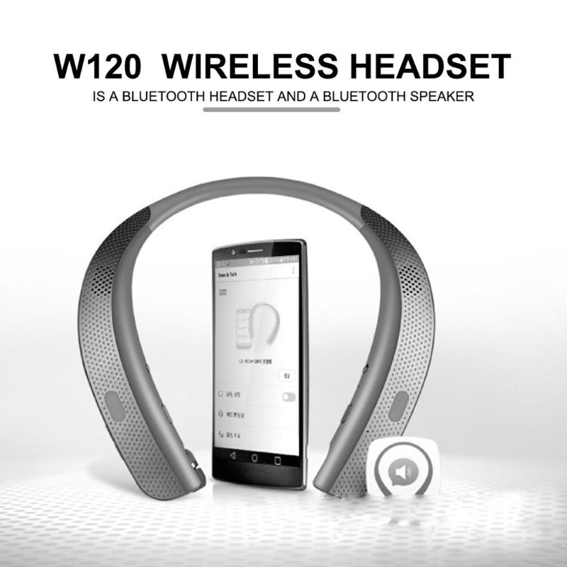 Nowe słuchawki Bluetooth HBS-W120 Lekki bezprzewodowy zestaw słuchawkowy stereo z pałąkiem na szyję z głośnikiem do rozmów telefonicznych podczas ćwiczeń sportowych