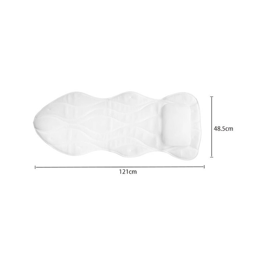 Full Body For Adults Large Bath Cushion PVC Super Thick With Pillow Non-Slip Spa Mattress 3D Mesh Layer Home Shower Quick Dry
