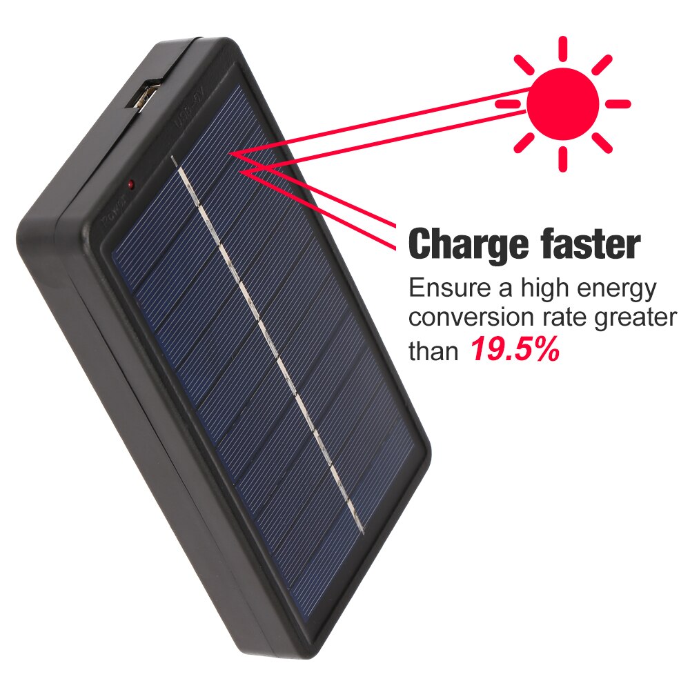 2w bærbar soloplader monokrystallinsk solcelle solpanel camping vandring rejse usb sol mobil oplader til strømbank