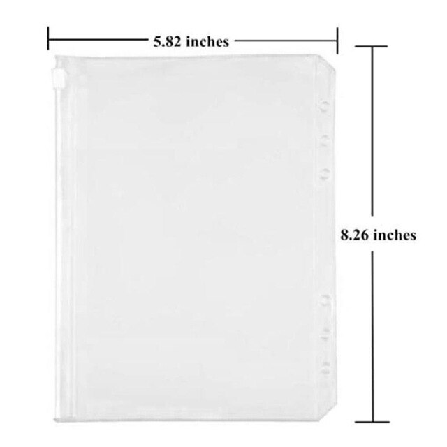 Classeur à anneaux A5/A6/A7 à feuilles mobiles, sac à feuilles mobiles léger pour bloc-notes à 6 anneaux étanche: A5