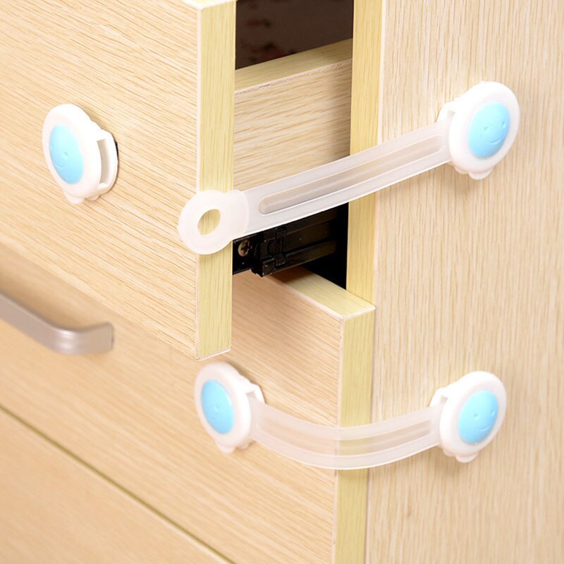 Child Lock Protection Children Locking Cabinet Cupboard Doors For Children's Safety Kids Safety Plastic Protection Safety Lock: 05 1pcs