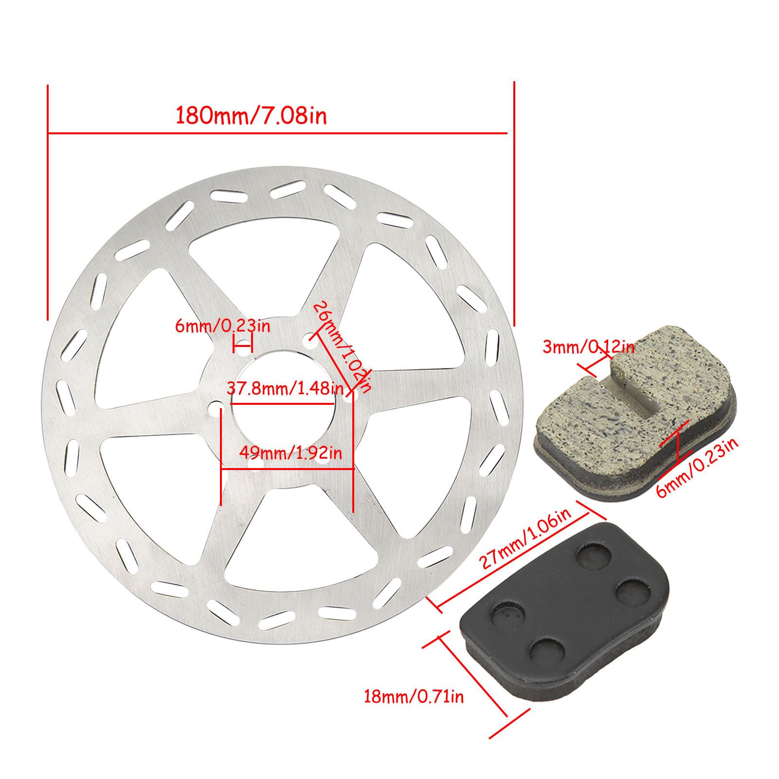 Brake Pad Set Easy Installation Good Braking Performance 180mm Long Lifespan Rear Brake Disc for repair