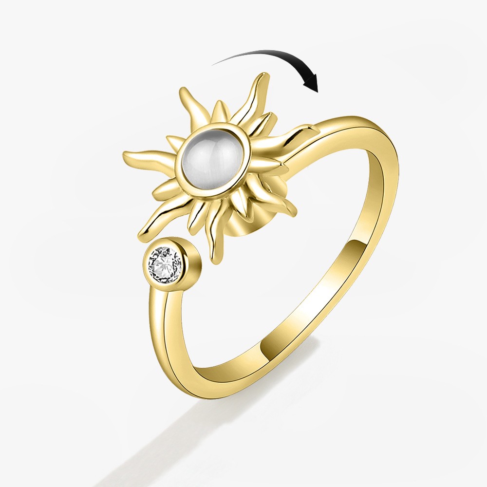 Anti-stress ångest ring för kvinnor teen wolf triskele triskelion inspirerad spinner fidget ringar trippelspiral fingersmycken: Grön