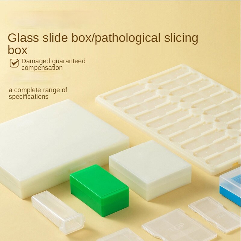 Section box 12/25/50/100 microscope slide specimen storage box storage plate storage box