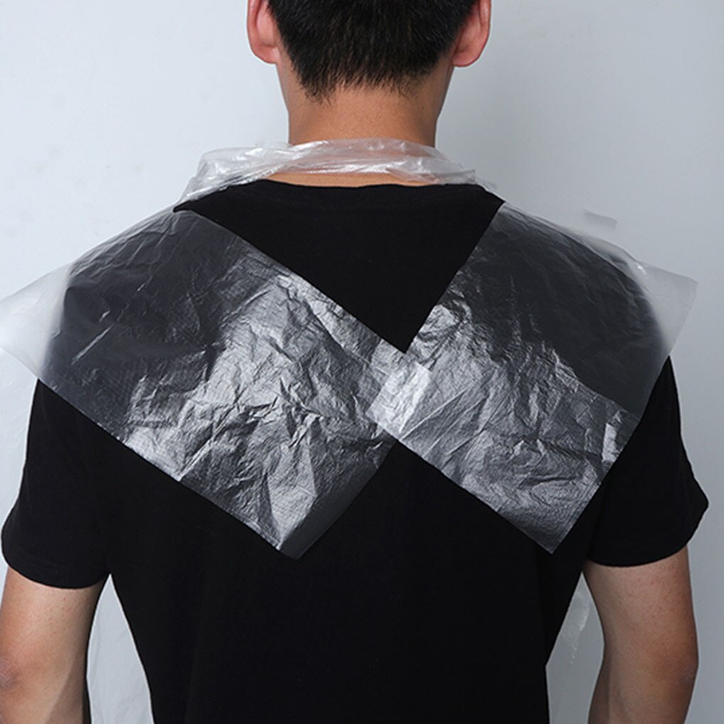 Cape de coiffure jetable, 100/200/300 pièces, Cape de barbier transparente, châle de teinture pour cheveux, 60x90cm