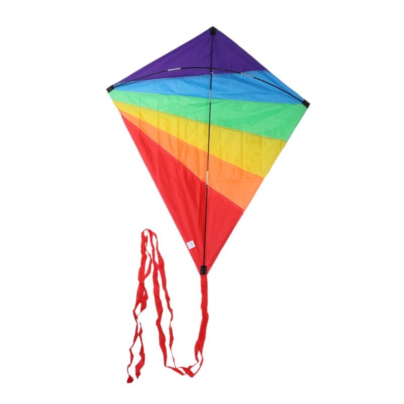 Diamond Rainbow Kite Strand Outdoor Fun Sport Met 30M Lijn Kinderen Speelgoed
