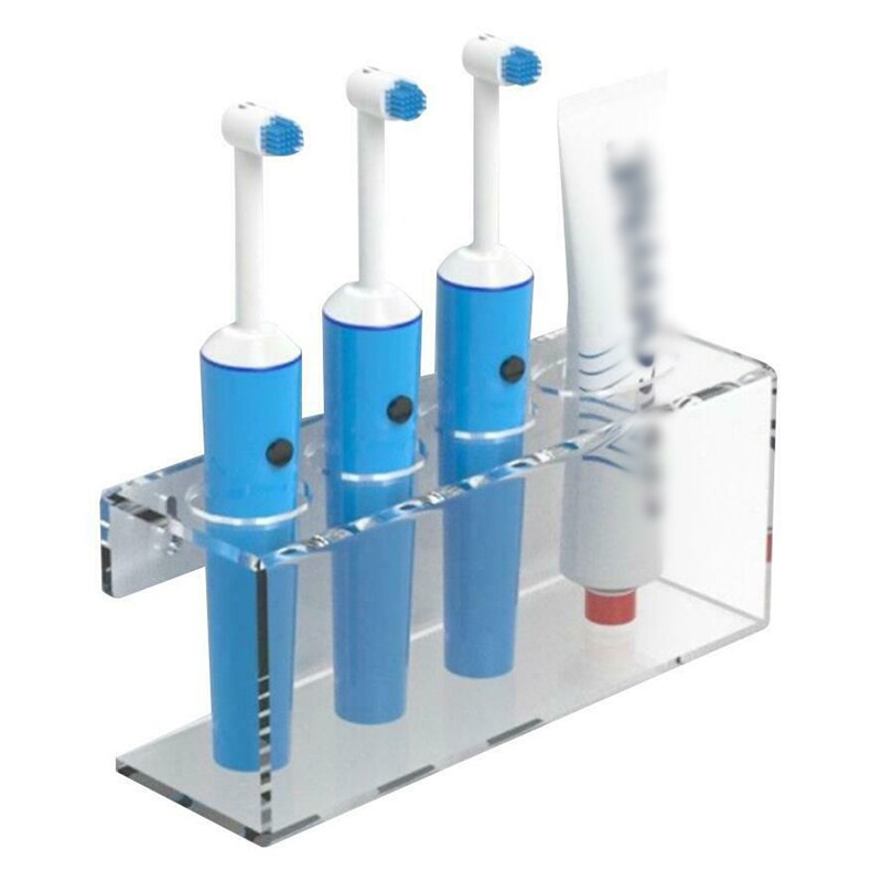 Wall Mounted Electric Toothbrush Storage Rack Bathroom Acrylic Toothpaste Holder Buco Dello Spazzolino Da Denti: 3