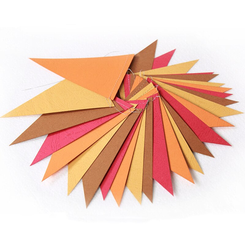 4m høstblader lønnkrans thanksgiving dekorasjoner flagg banner papir sirkel string krans vegg peis dekor
