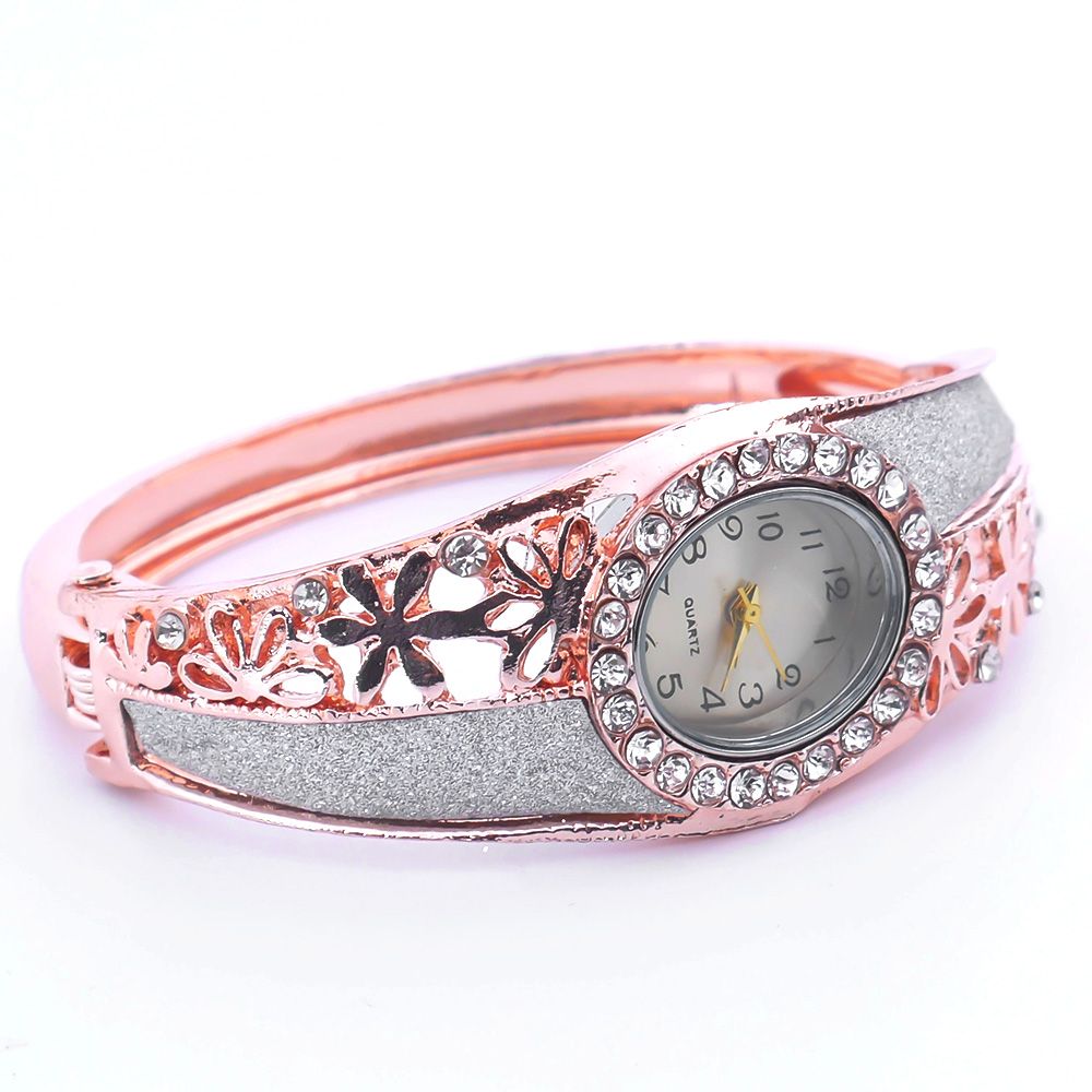 Women's Rhinestone Watches Rose Gold Retro Luxury Stainless Steel Bracelet watches Ladies Quartz Dress WristWatches