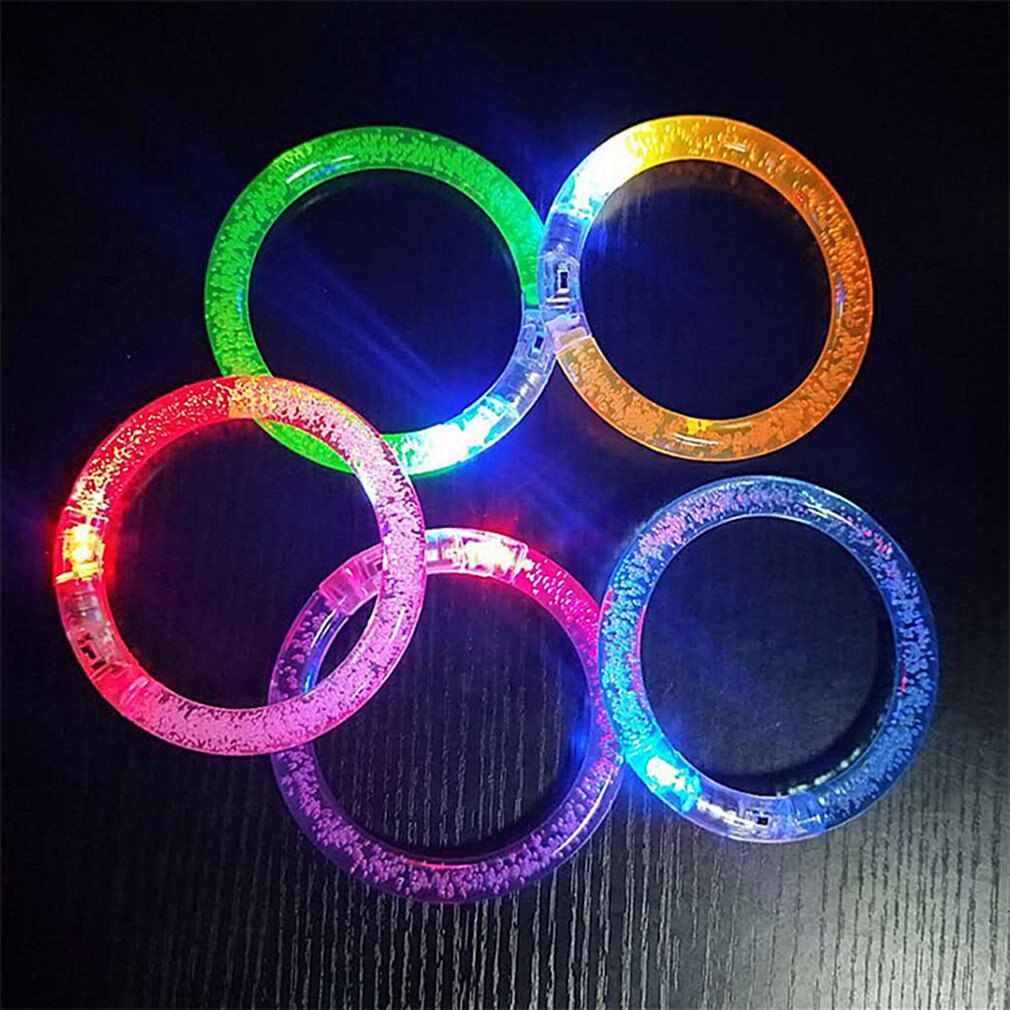 1pcs LED Flash Braccialetto Colorato Luce Up Bubble Bracciali Bomboniere E Ricordini Light-Up Acrilico Braccialetto LED LAMPEGGIANTE Wristband