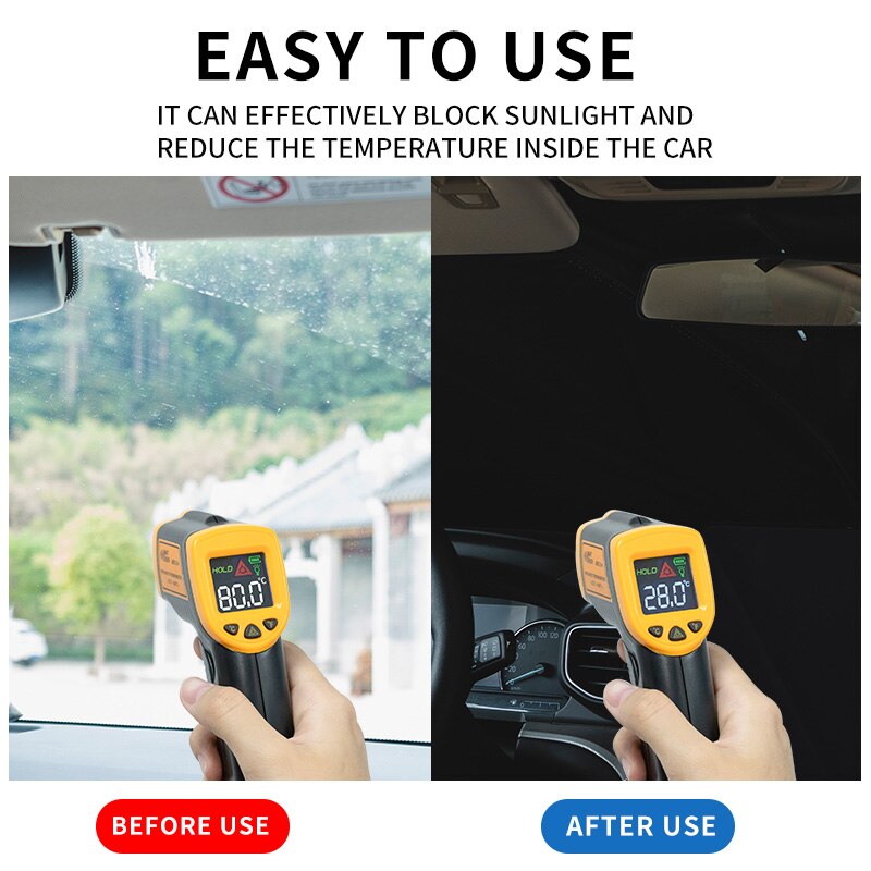 For Ford mustang Front sunshade Car front insulation cloth shade cloth Summer sunscreen interior car accessories