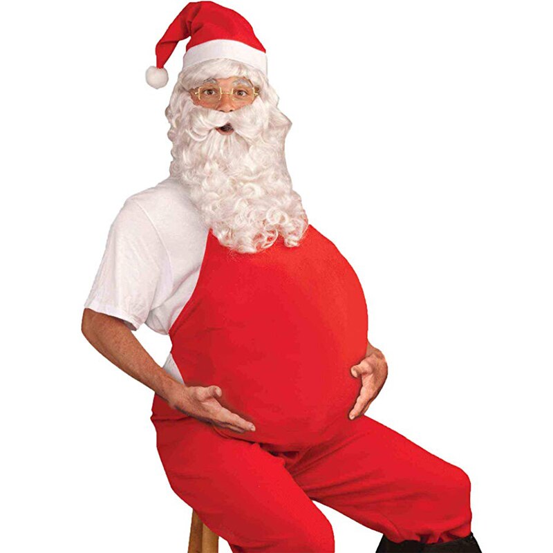 Snailify Mannen Santa Buik Kostuum mannen Unisex Buik Stuffer Kerstman Kostuum