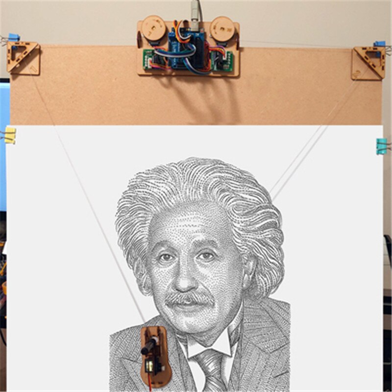 Robot de peinture avec traceur de câble, Kit de projet Arduino, graphique polaire avec moteur, pièces de jouets à monter soi-même