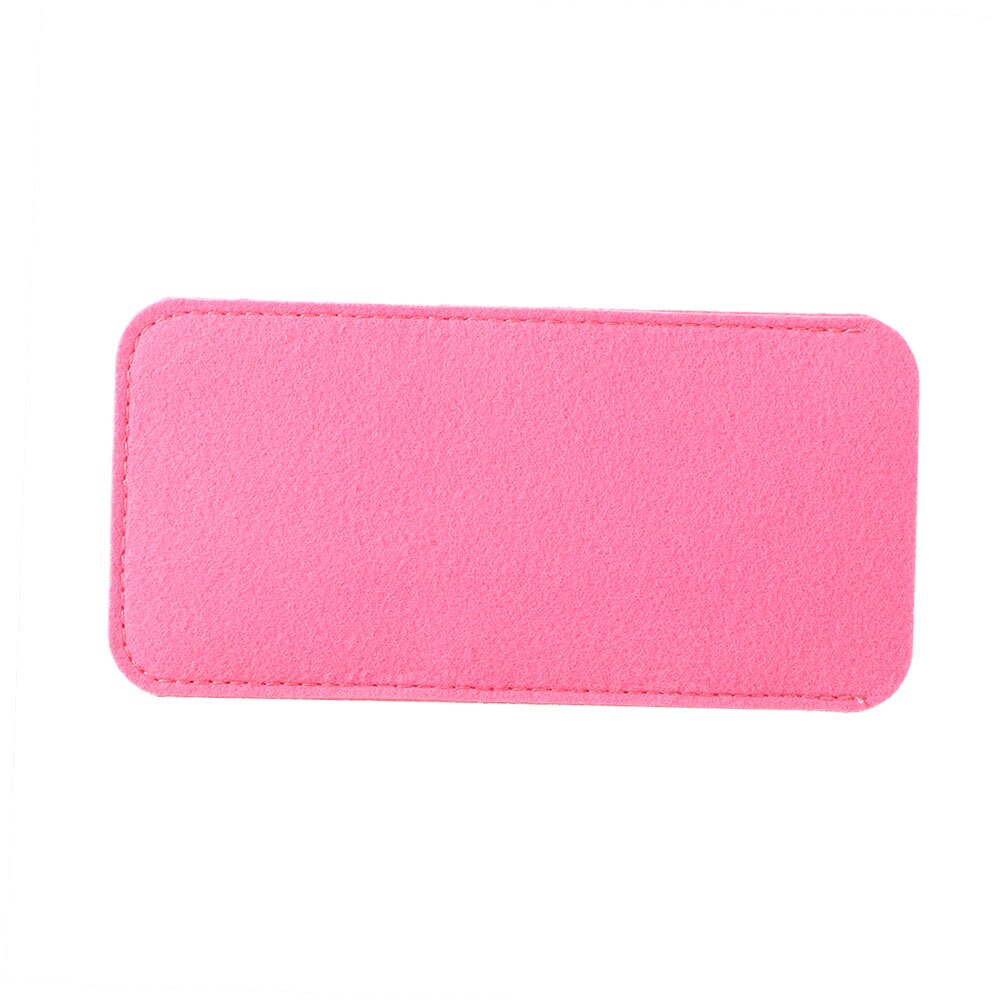 Funda de tela de fieltro suave para gafas, funda portátil de Color puro para anteojos, funda protectora para gafas de lectura: pink