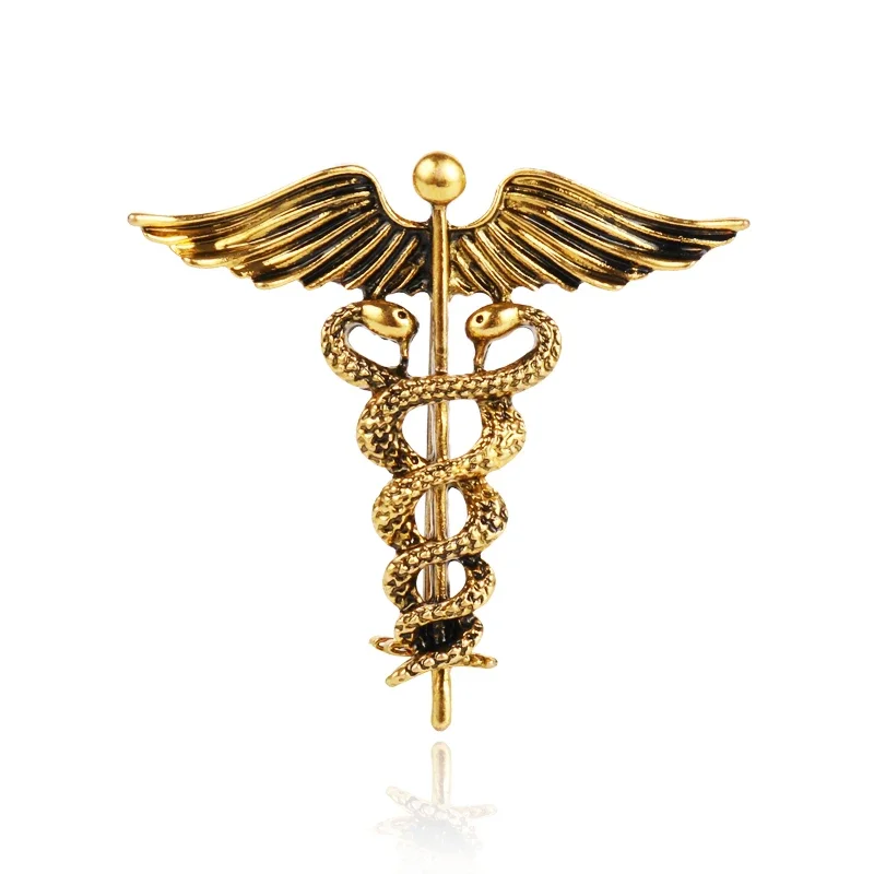 Ich-Remiel retro Engel FlüGel männer Abzeichen Brosche Stift Schlange Broschen Revers Medaille Frauen Hemd Kragen Kleidung & zubehör