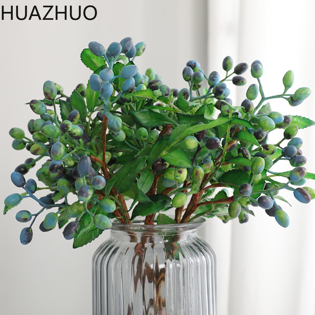 5 vorken kunstbloem bessen fruit plant tak kunstbes levendig rode hulst bessen huis guirlande bruiloft decoratie
