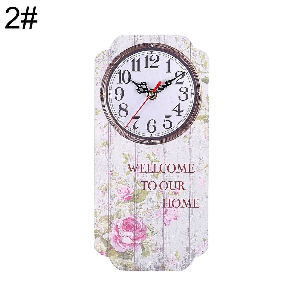 Retro Rectangle Big Ben Pattern Wall Clock Living Room Home Bar Hanging Decor: 2