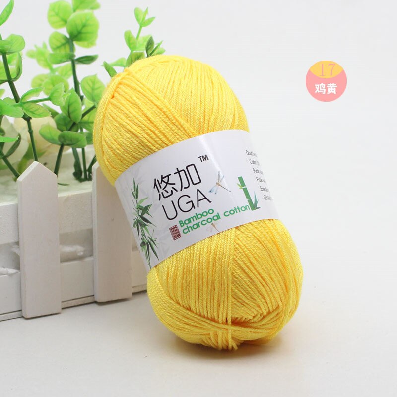 Soft Bamboo Crochet Cotton Knitting Yarn Baby Knit Wool Bamboo Charcoal Cotton Hand Knitting Yarn 50g/pc 6 ply: 15