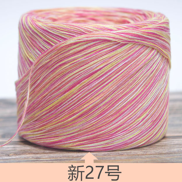Fil de coton teint coloré 250g, 100% fils de coton pour tricoter à la main, fil serré coloré broderies crochet t4: 27