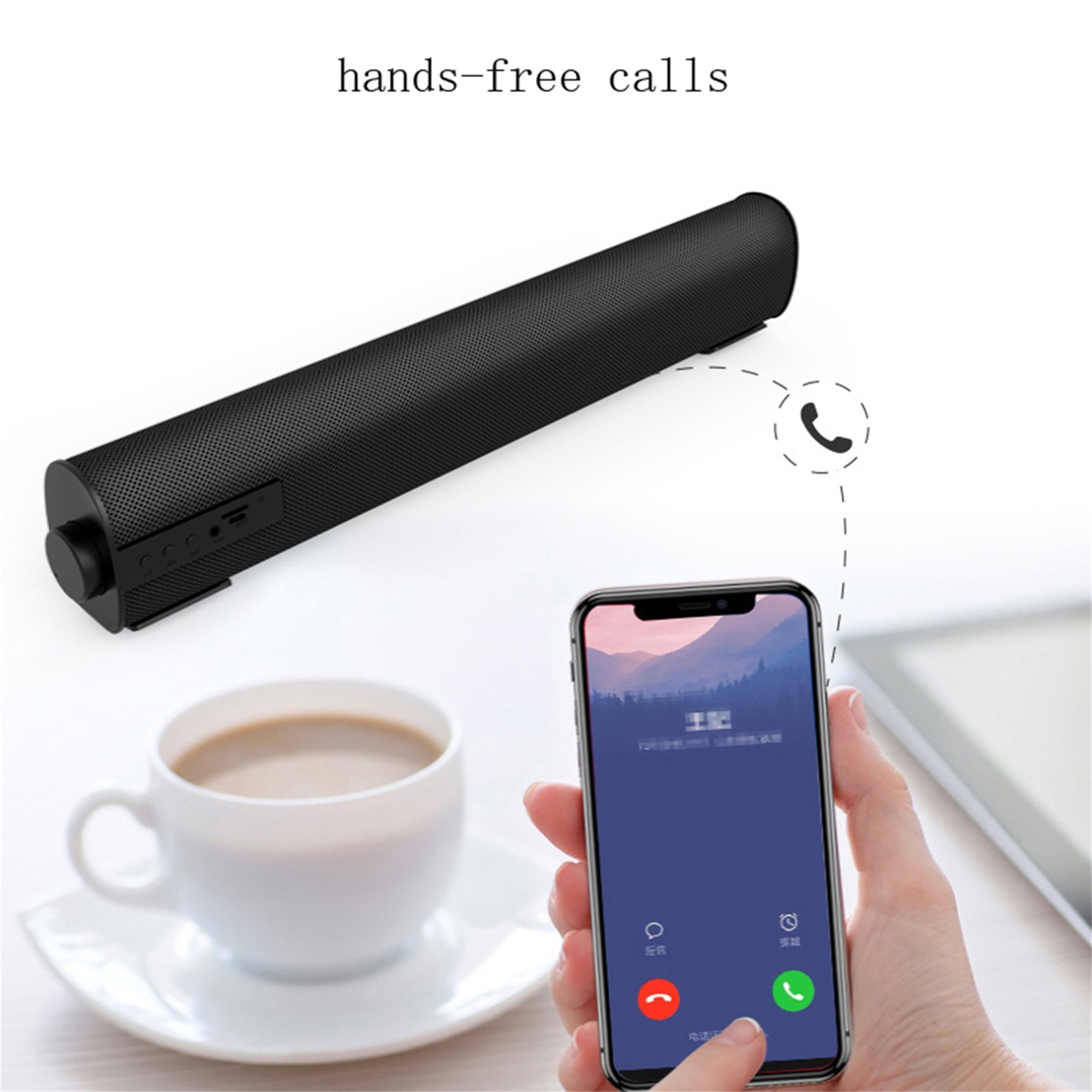 TV Sound Bar TV Sound Bar AUX USB Wired and Wireless Bluetooth Speaker Home Theater FM Radio Surround SoundBar for PC TV Speaker