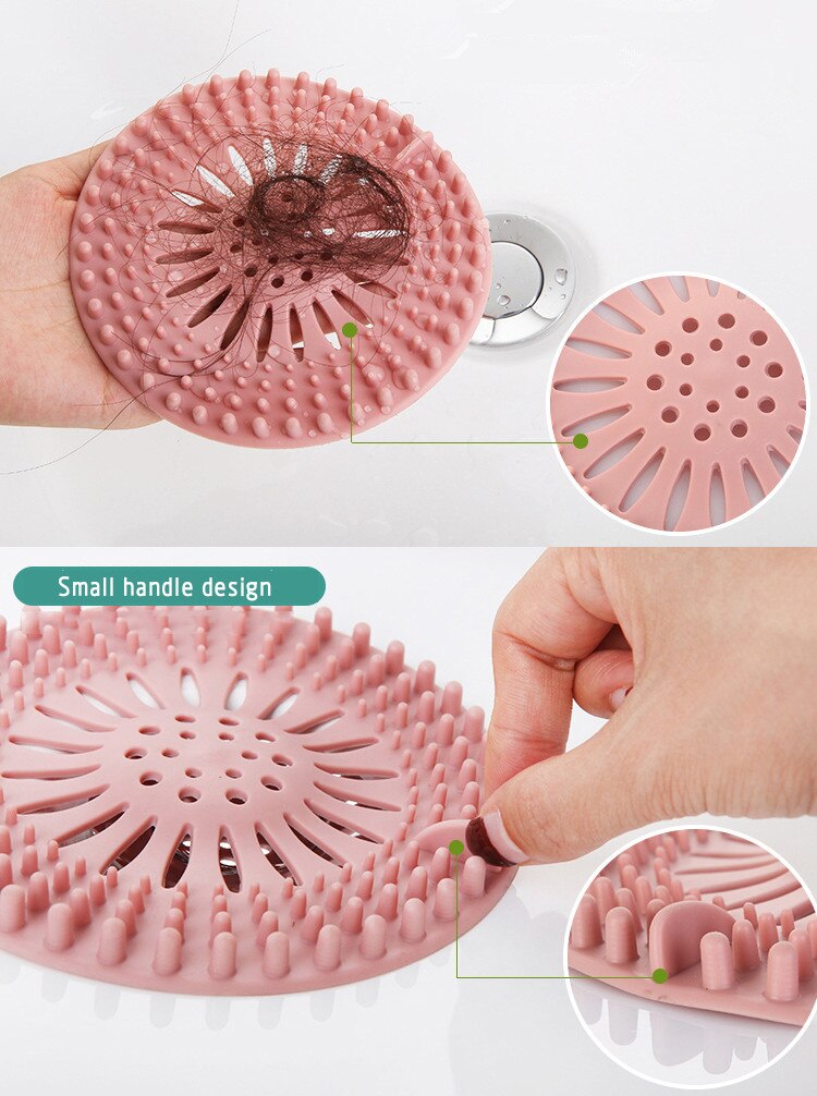 filter shower cover sewer hair filter filter silicone sink filter collection drain plug sink filter