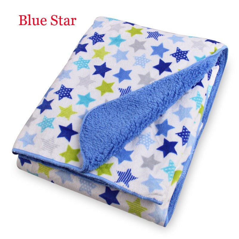 Baby Blanket Fleece Baby Blanket Super Soft Factory Sales baby product swaddle: bluestar