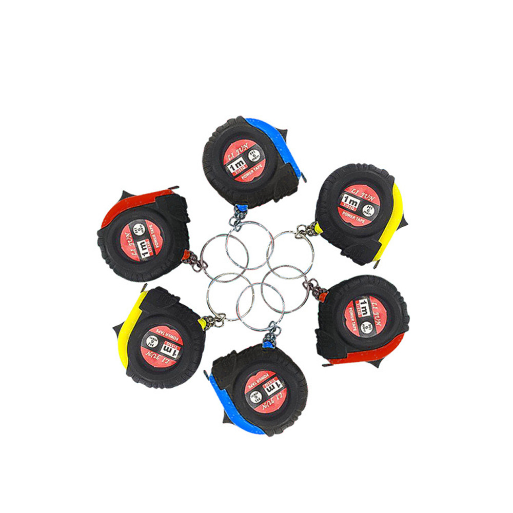 Mini Retractable Ruler Meetlint Sleutelhanger Pocket Size Metric Sleutelhanger Sleutelhanger Auto-Styling Intrekbare Meetlint