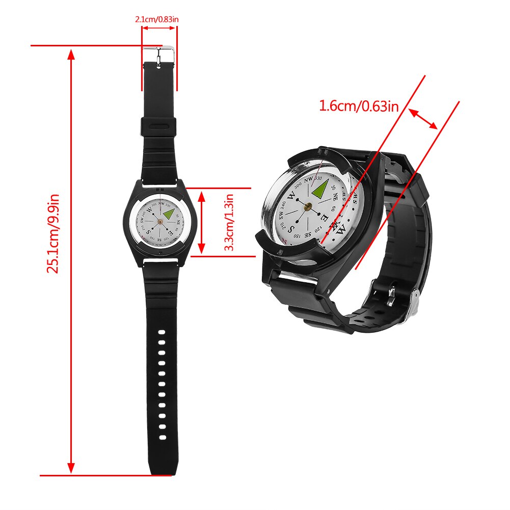 Outdoor Waterdichte Kompas Professionele Duiken Kompas Navigator Digitale Horloge Scuba Kompas Voor Camping Wandelen Fietsen
