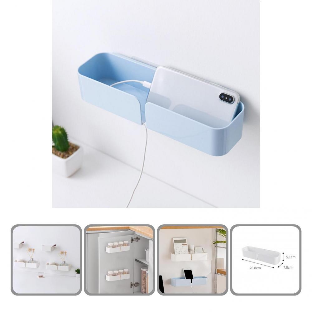 1 Set Wall Mounted Shelf Special Maximum Your Space Wall Mounted Rack Non-Drilling Minimalist Style Bed Organizer