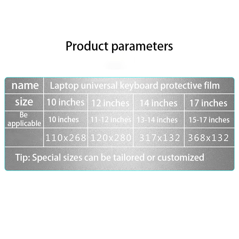 Capa de silicone para teclado de laptop, proteção transparente para teclado de notebook, cobertura de filme à prova de poeira para 12 13 14 15 17 Polegada