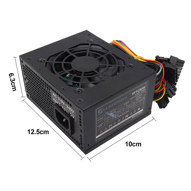 Micro SFX 250W 300W Small Form Factor SFX PC Power Supply for POS System Small Computer for Case