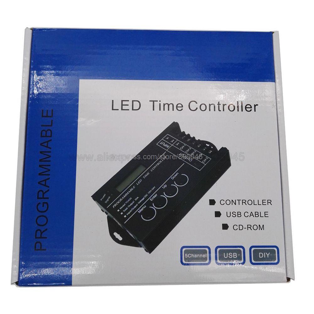 WiFi Time Programable RGB LED Controller TC420 TC421 DC12V 24V 5CH 20A Common Anode PC Phone LED Dimmer for 3528 5050 LED Strip