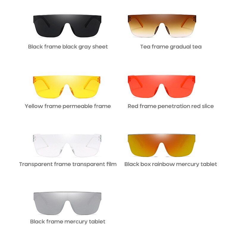 Sunglasses Siamese No frame Sunglasses dark glasses Sunscreen Dust - proof UV400 Driving Shades glasses