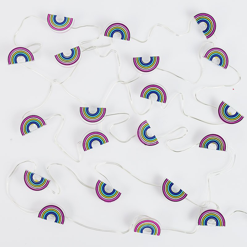 2M 20 LED Cute Fairy String Unicorn Pineapple Flamingo Watermelon String Light Garlands Wedding Festival Birthday Room Decor: A08