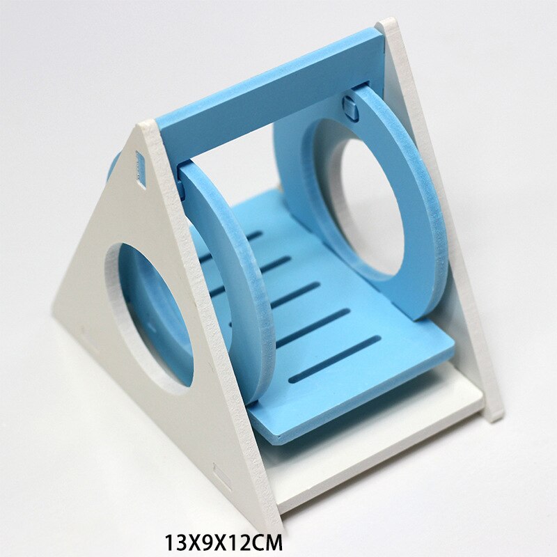 Cage à jouets en bois pour animaux domestiques, Hamster, écureuil, petite balançoire, décoration de jouets colorés, maison suspendue