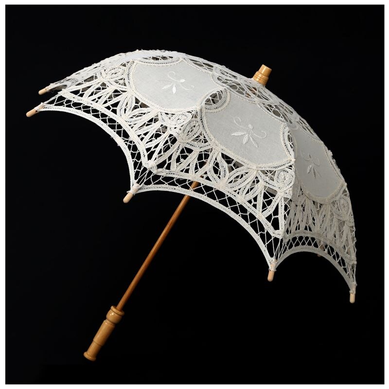 Victorian umbrella umbrella lace wedding bride umbrella Ivory 30x51cm