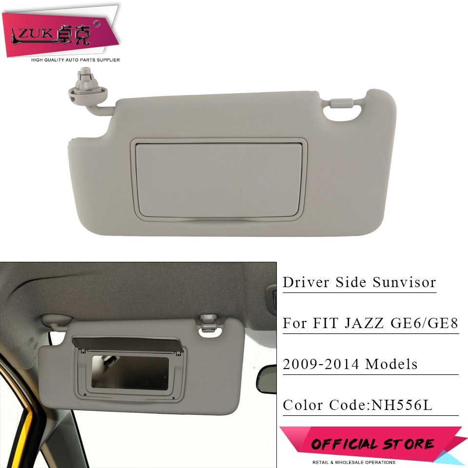 ZUK Car Left Driver Side Sunvisor Sunshade Sun Shield Antidazzle Visor For HONDA FIT JAZZ GE6 GE8