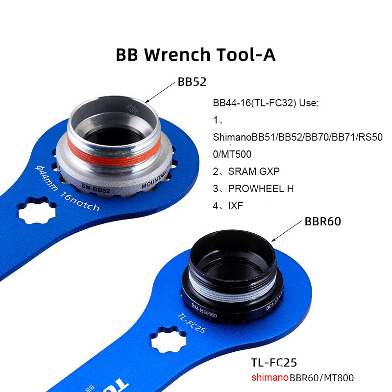 Toopre Fiets Multifunctionele Bb Wrench Tool Shimano BBR60 MT800 MT9100 Xdr Da TL-FC25 TL-FC24 Bb Trapas Reparatie Tool