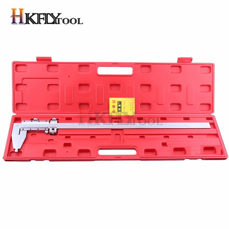 0-500mm Vernier Caliper Steel slide caliper with Nib Style Long Jaw heavy duty caliper measuring gauge tool