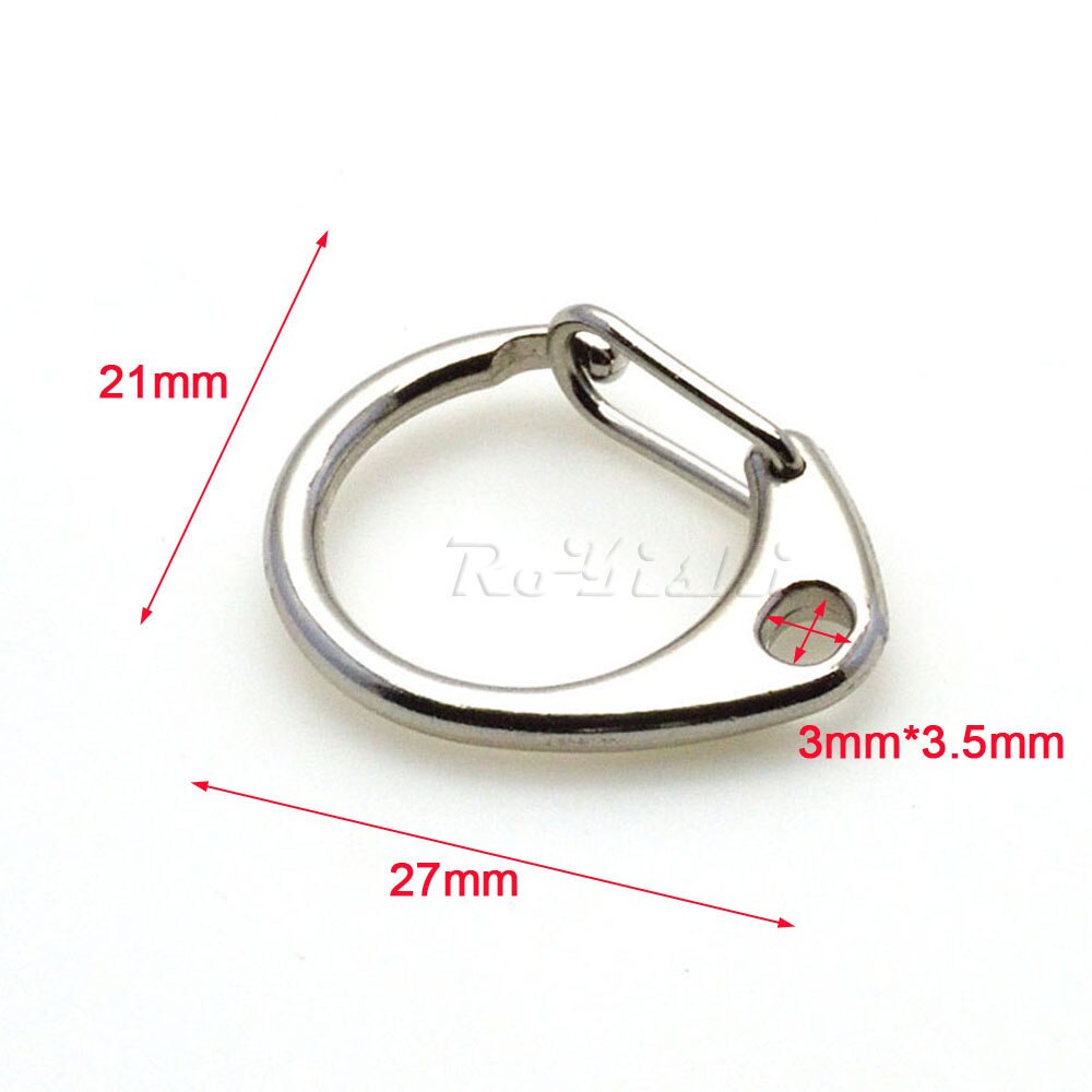 3 stk nøgleringe metal krog nøglering split ring diy gør tilbehør sølv