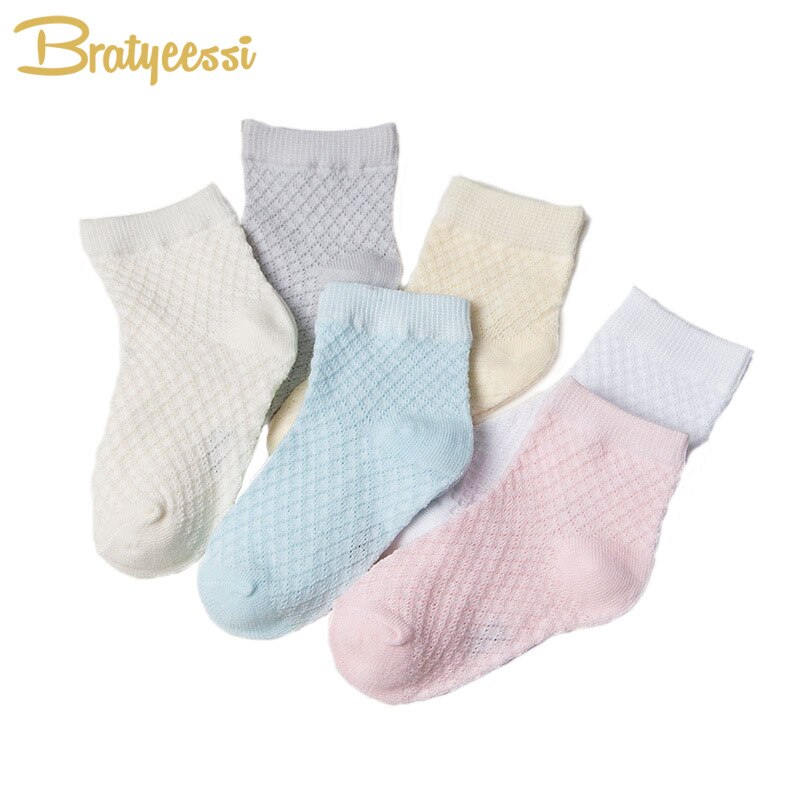 Chaussettes d'été pour bébés, en coton, longueur cheville, pour bébés garçons et filles de 1 à 2 ans, couleurs assorties, 6 paires/lot