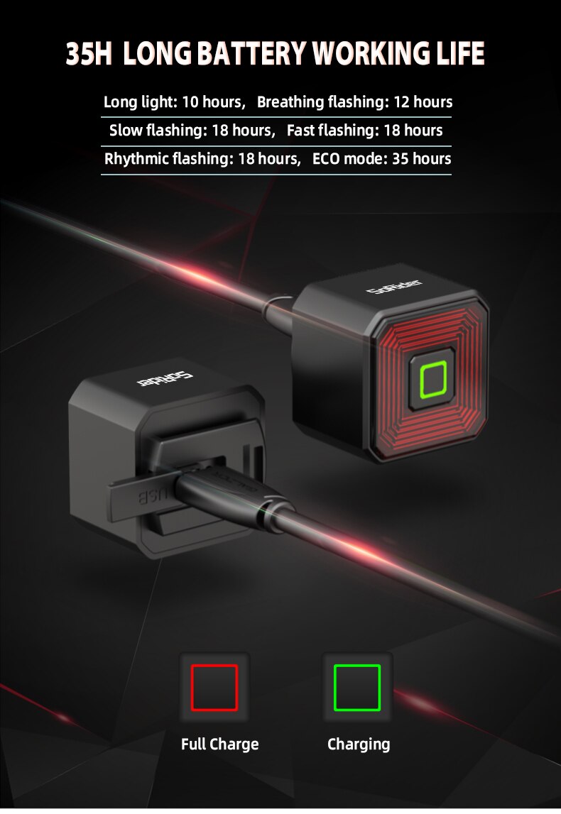 Super II CubeLite Fahrrad Rücklicht Intelligente Sensor Bremse Lichter USB Rennrad MTB CubeLite2 Hinten Schwanz Licht