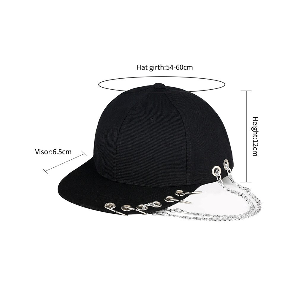 Metal punk hiphop petten coole zwarte pop rock accessoire hoeden