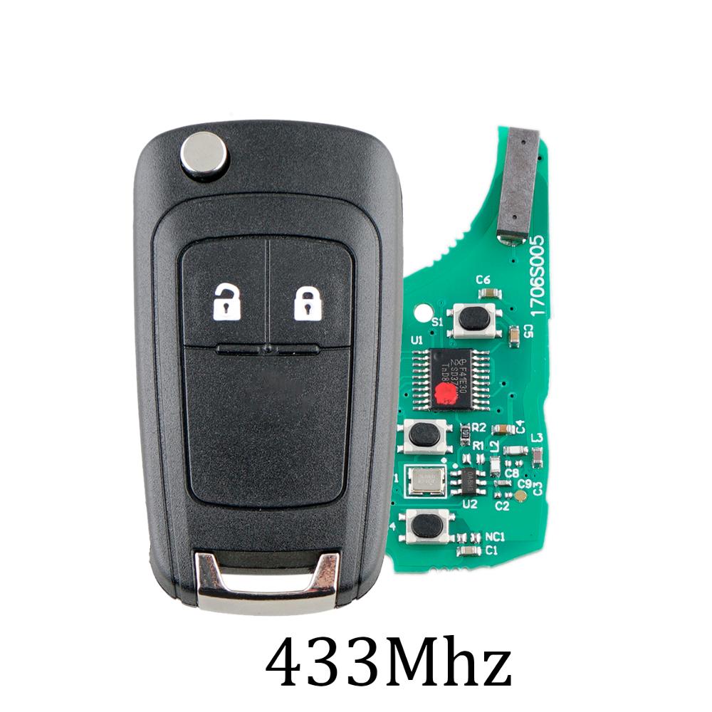 2 painiketta 433 mhz: n kaukosäädin opel vauxhall astra j corsa e insignia zafira c transponderisiru  id46 alkuperäinen avain